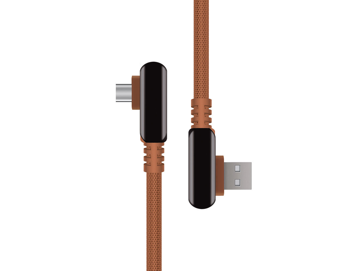 Digital Electron C Brown Нейлоновый Type-C ↔ USB кабель