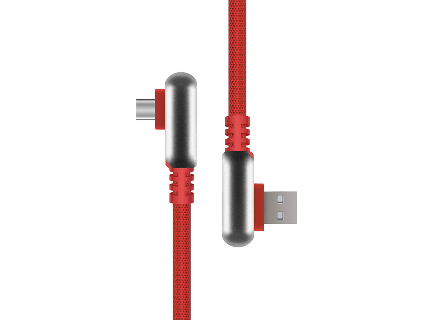 Digital Electron C Red Нейлоновый Type-C ↔ USB кабель