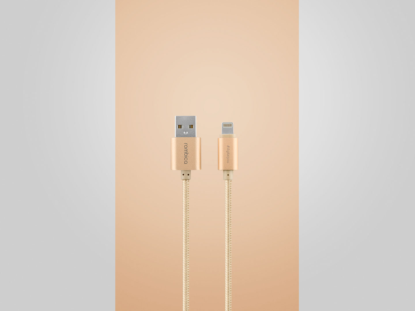 Rombica Digital Gold Длина 1 метр • Apple Lightning • Плетеная фактура